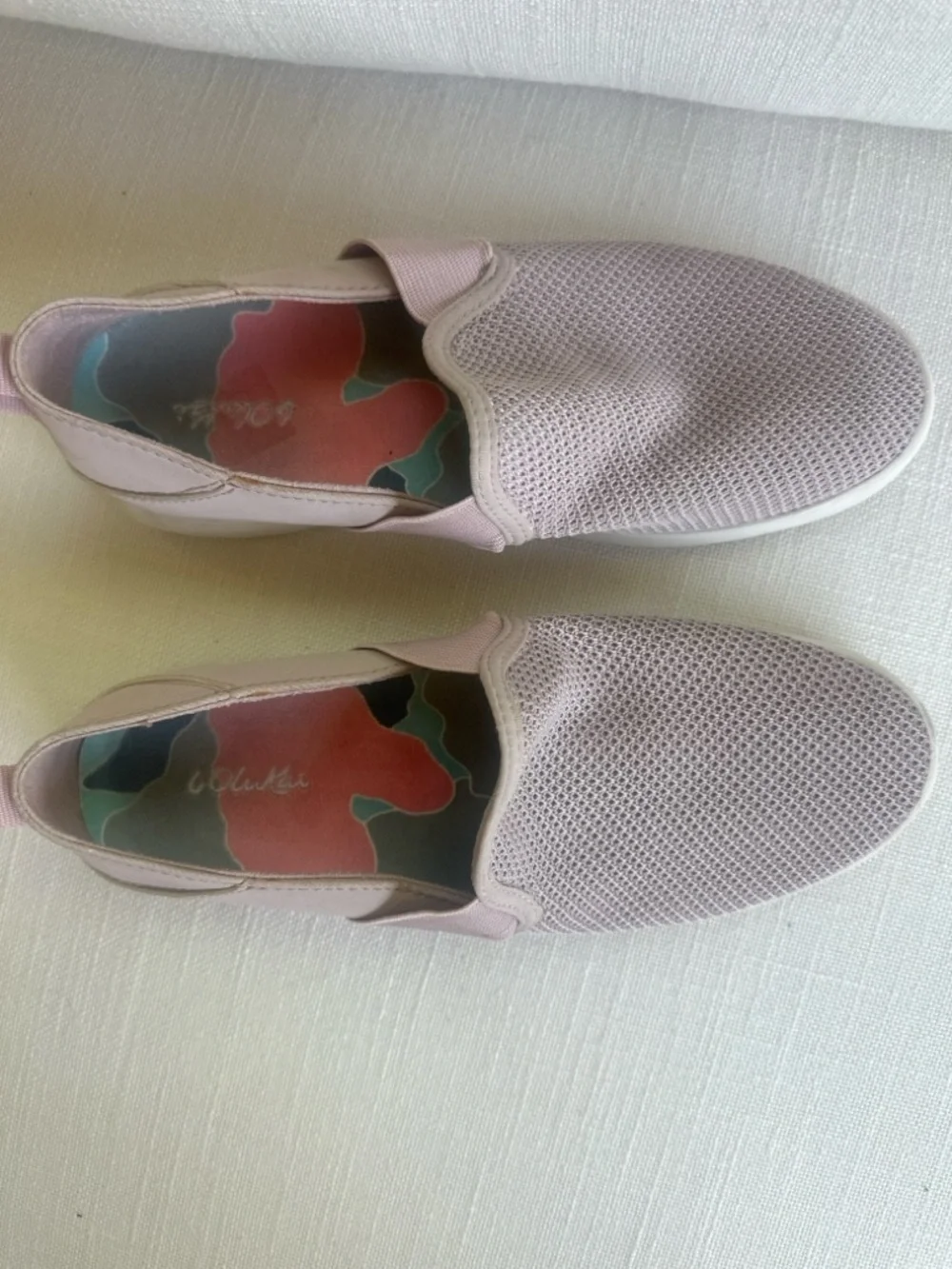 OluKai Haleiwa Slip On Sneakers Women’s 6 Pink Mesh Casual Shoes